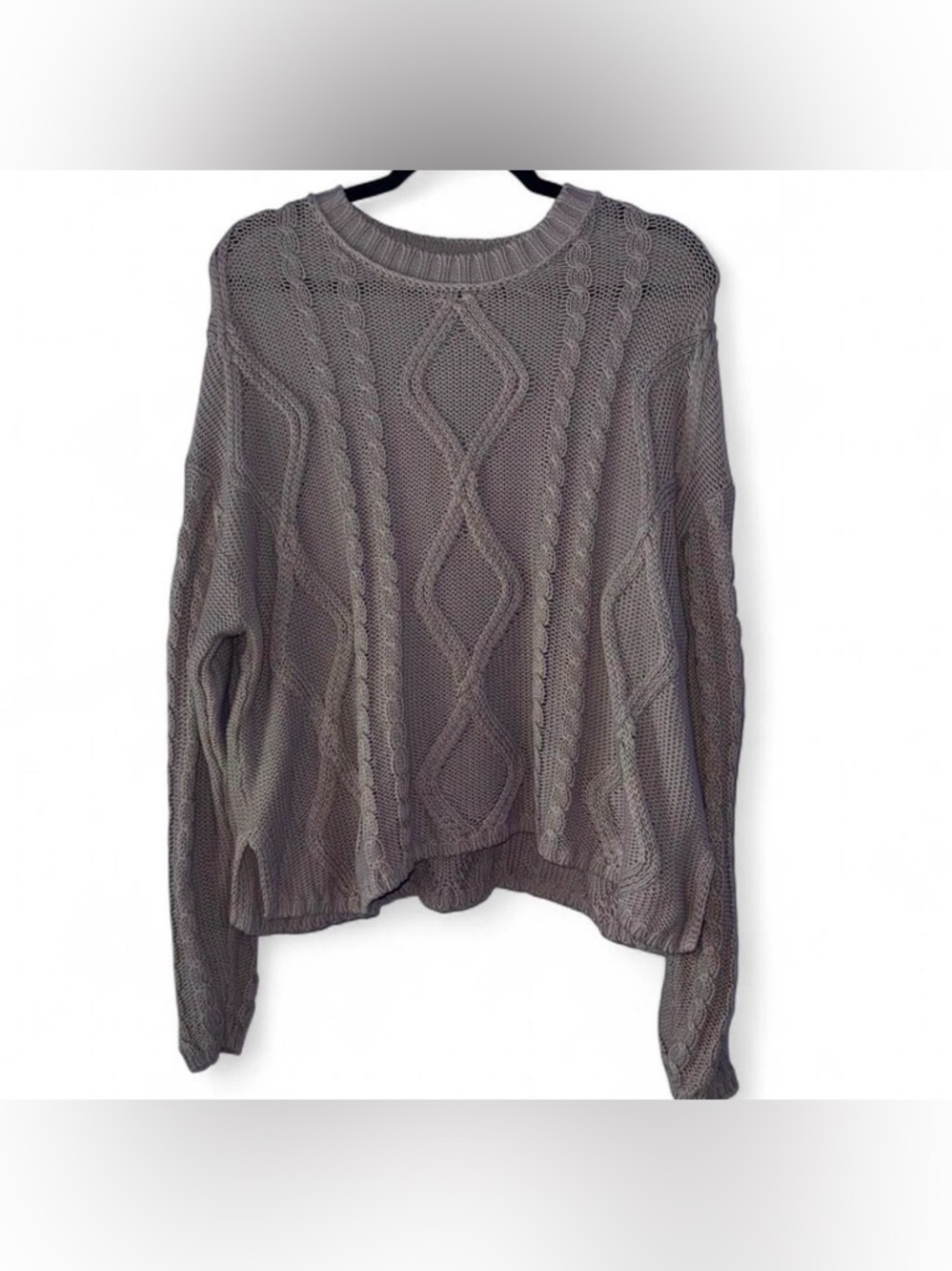 Wild Fable Women's Ash Gray Cable Knit Sweater size M